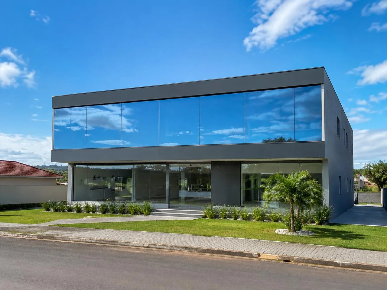 Fachada de vidro de loja e escritório, limpeza de vidros comercial em Tatuí e Sorocaba